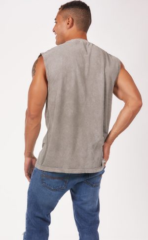 MINERAL WASHED MUSCLE TEE