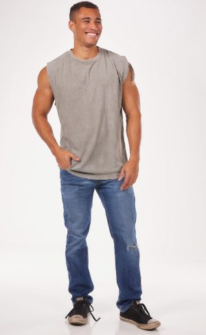 MINERAL WASH MUSCLE TEE