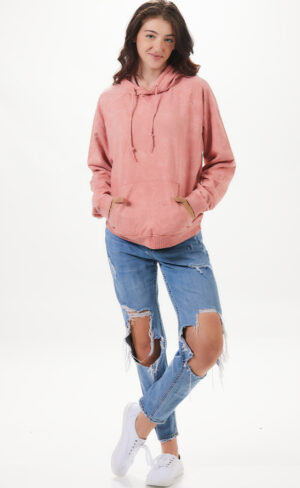 Mineral Washed Fleece Hoodie