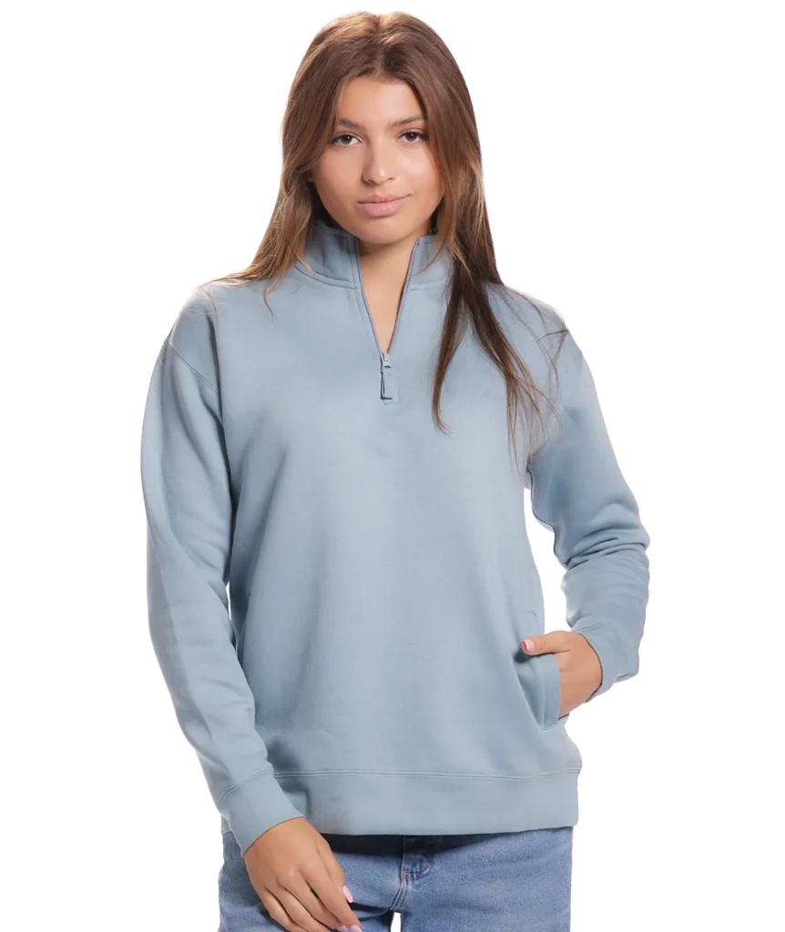 Women’s blank zippered hoodies and sweatshirts